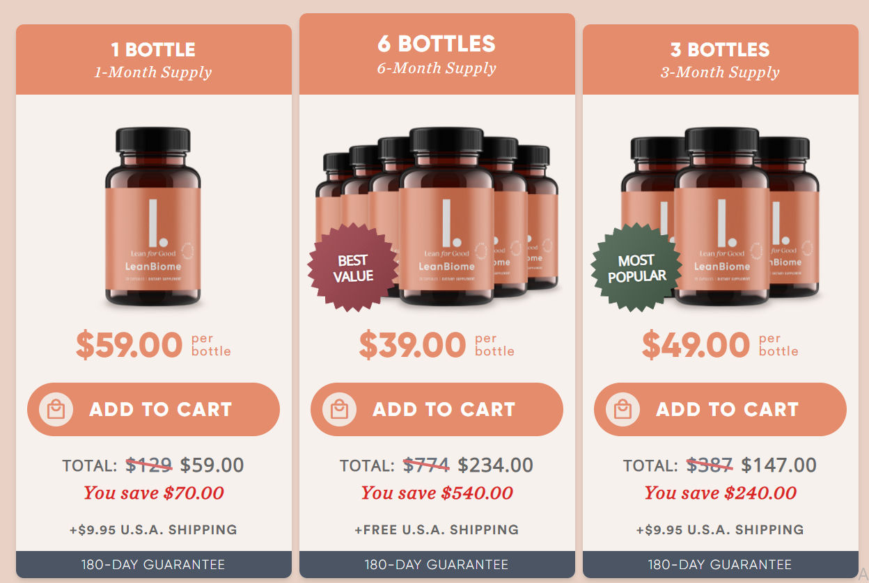 LeanBiome best pricing